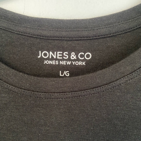 NWT Jones&Co Black Short Sleeve T Shirt Large - Picture 3 of 3
